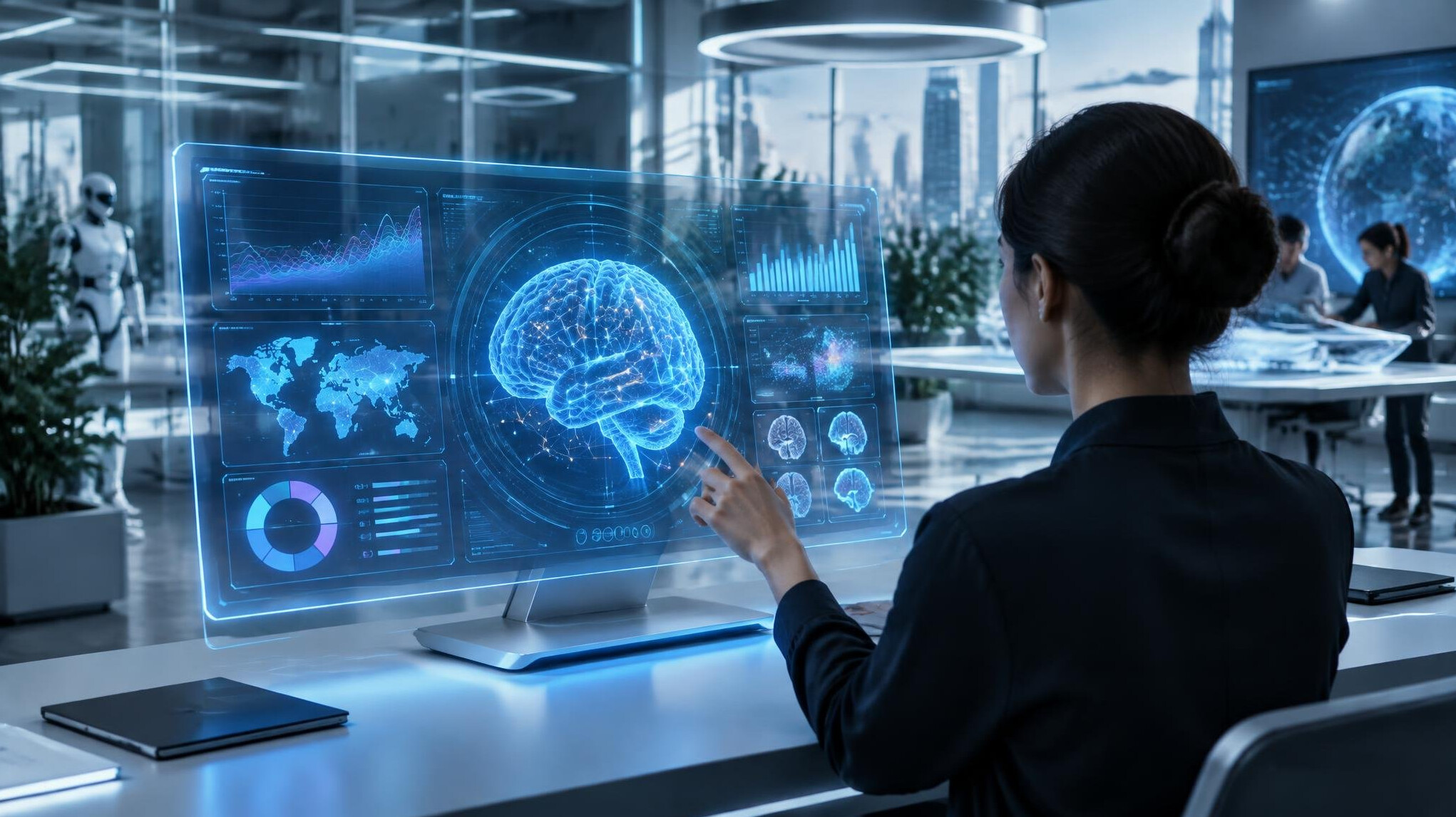 futuristic ai interface